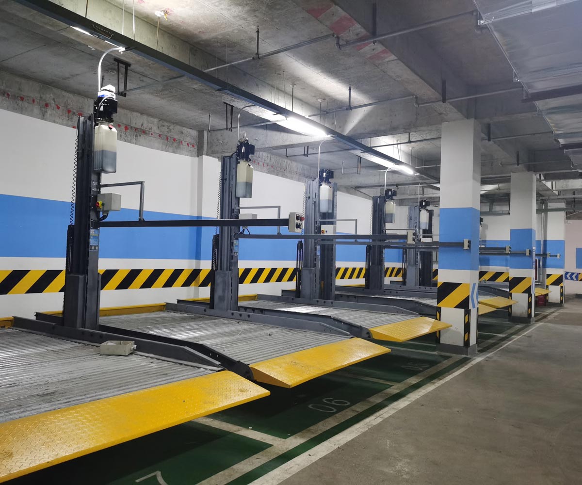 小區兩柱簡易升降機械停車